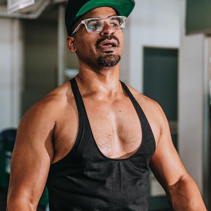 Professional gym with weight equipment